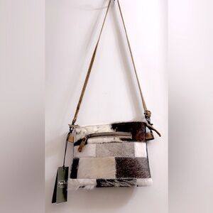 Myra Cowhide Patchwork Leather Crossbody Bag